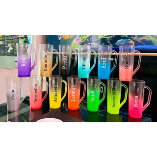 Kit 16 Canecas Slim Personalizadas / Caneca Long drink com alça
