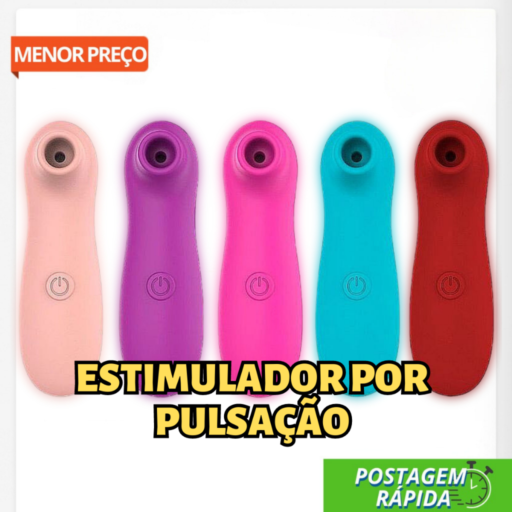 Vibrador Sugador de Clitóris Estimulador Com Função de Pulsação