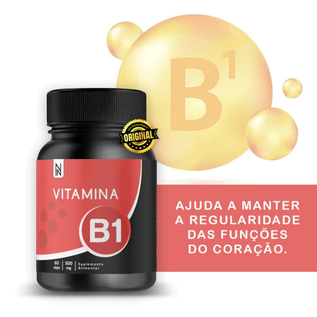 Vitamina B1 Tiamina 60 cápsulas NATURALLY