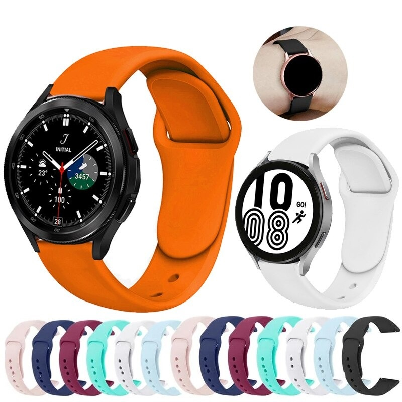 Pulseira 20mm de Silicone Sport para Relógio Smartwatch Samsung Galaxy Watch 4 5 40mm 44mm