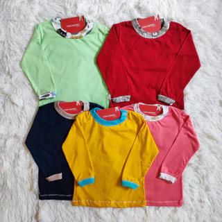 Kit 3 peças camisetas blusas Roupa infantil de bebe manga longa Várias cores sortidas