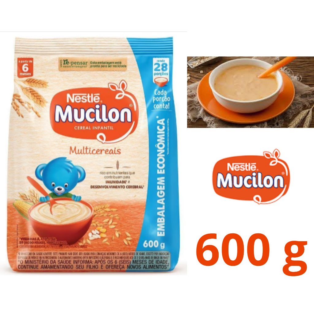 Mucilon Multicereais Cereal Infantil 600g - Cereal Mucilon | Shopee Brasil