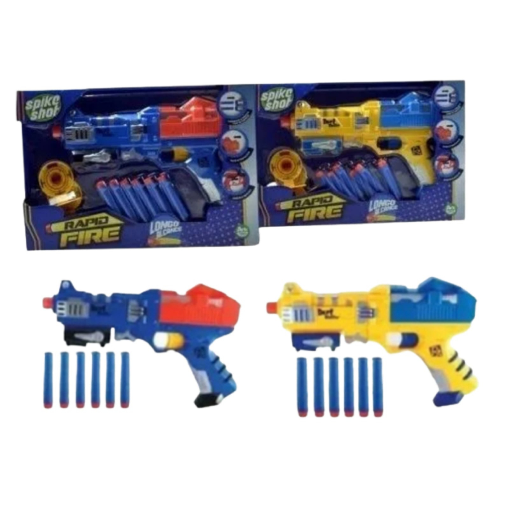 Brinquedo Revolver Similar a Nerf Arma Lançador C/ 3 Dardos