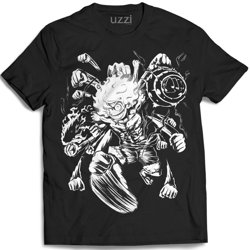 Camisa Luffy One Piece Camiseta de Anime Blusa Algodão PB