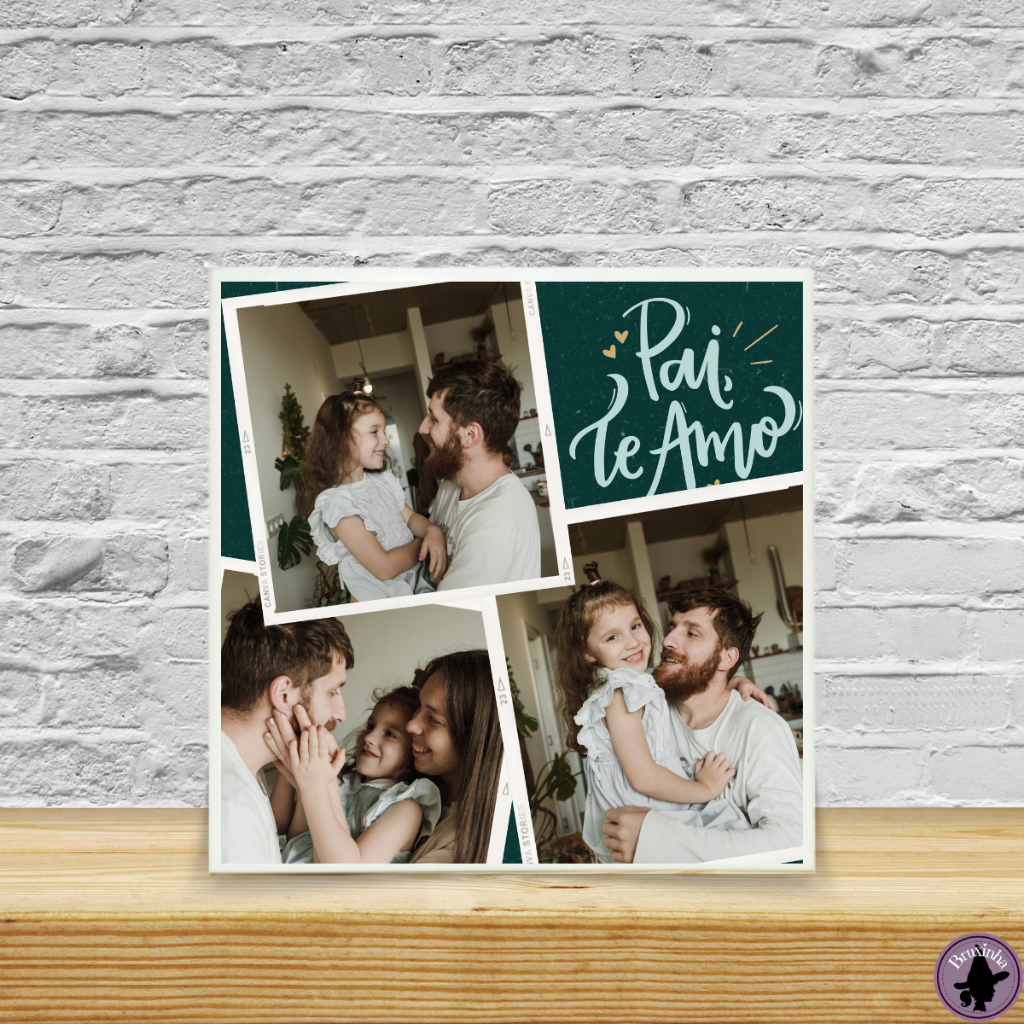 Porta Retrato Personalizado Foto Dia dos Pais - Quadro Azulejo Retrato ...