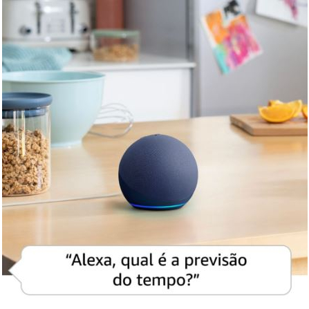 Amazon Echo Dot 5° Geração com Assistente Virtual Alexa glacier white ...