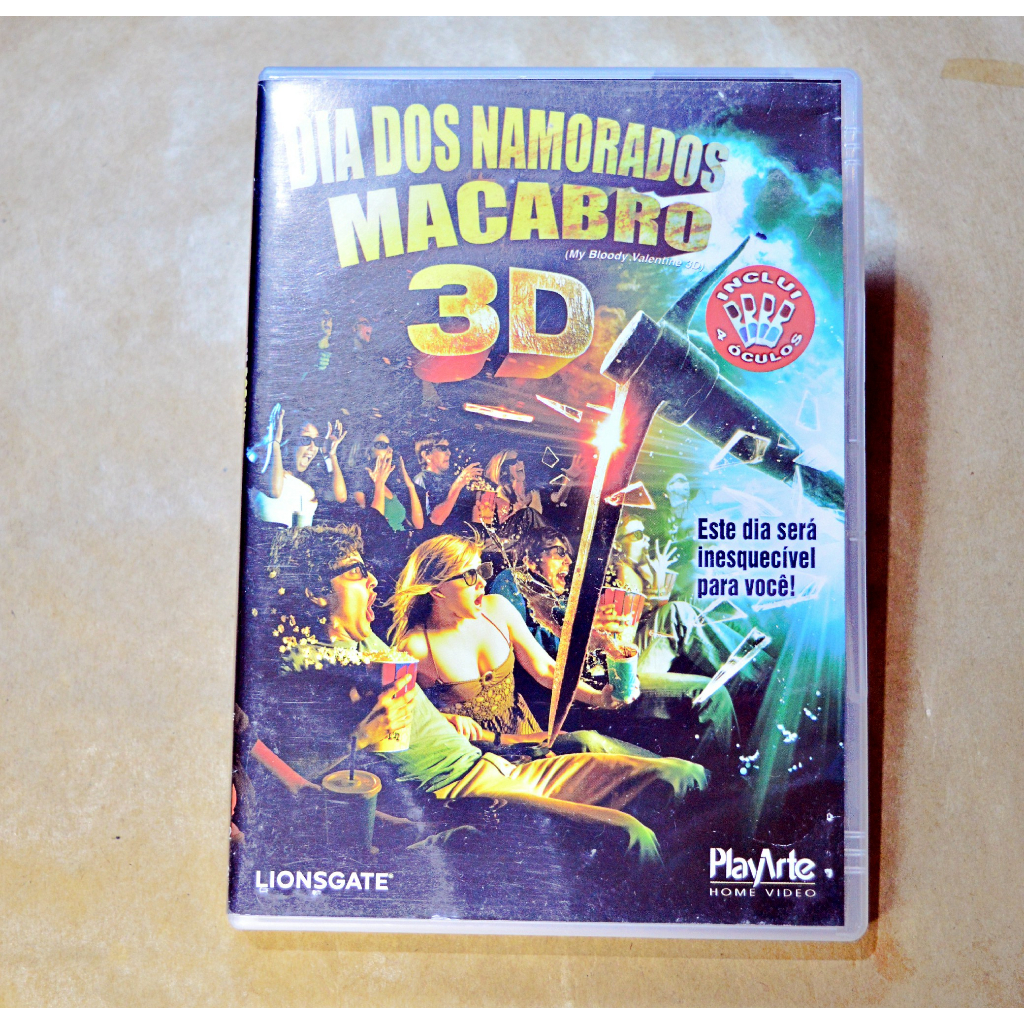 DVD Dia dos Namorados Macabro 3D (My Bloody Valentine 3D) C/ ÓCULOS Shopee Brasil