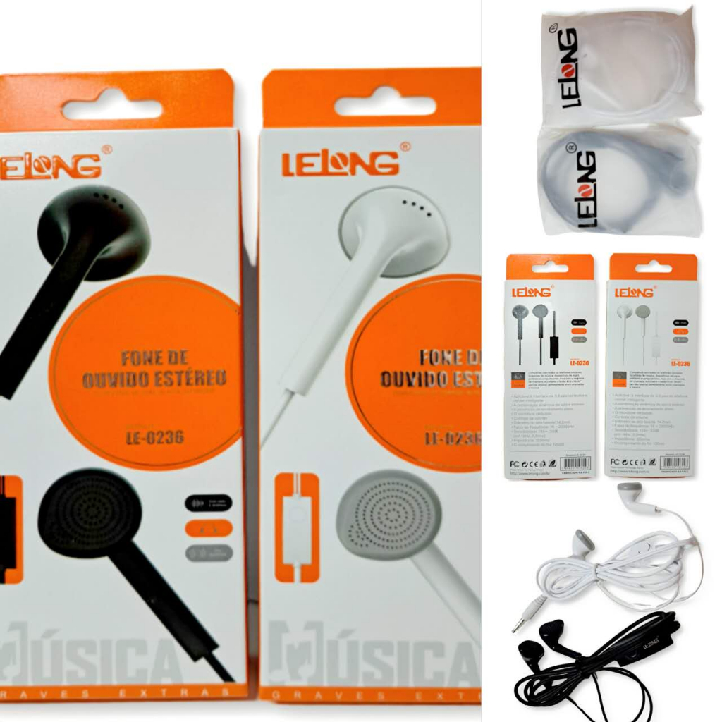 Kit 10 Fone De Ouvido Microfone LELONG