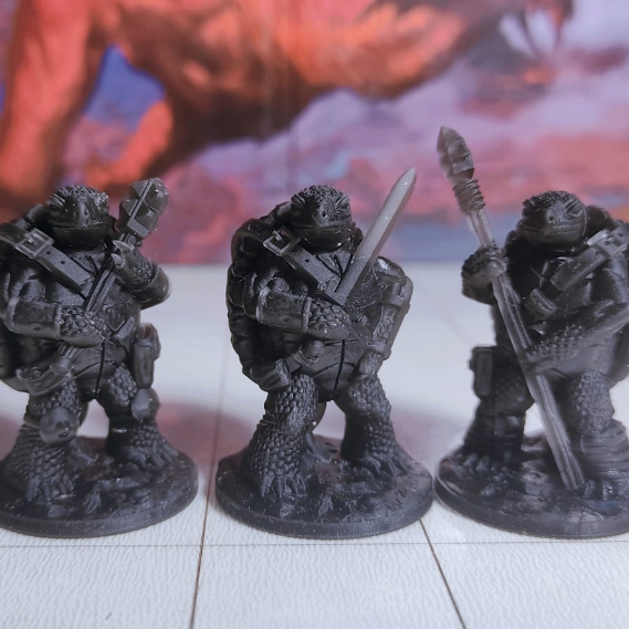 Miniatura RPG Tortle Povo Tartaruga d&d Dungeons and Dragons BoadGames 3 Unidades
