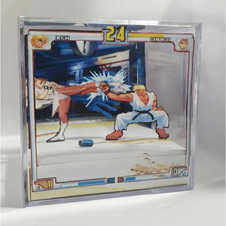 Cubo diorama Chun-li vs Ken momento 37