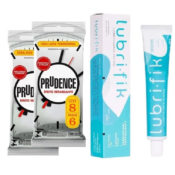 Camisinhas Preservativo Prudence Efeito Retardante 2x8 Unid gel