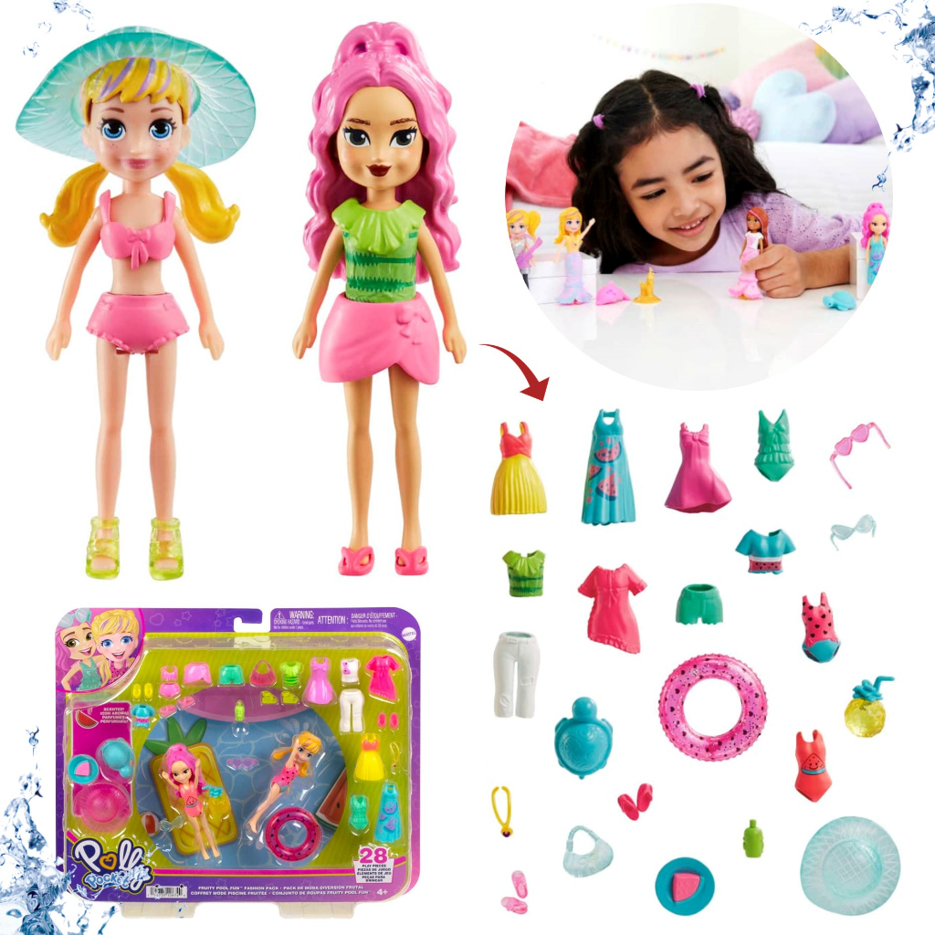 Boneca Polly Pocket Conjunto de Brinquedo Mundo Surpresas Sorvete HFR00  Mattel - 22 cm - Shopping do Sicredi