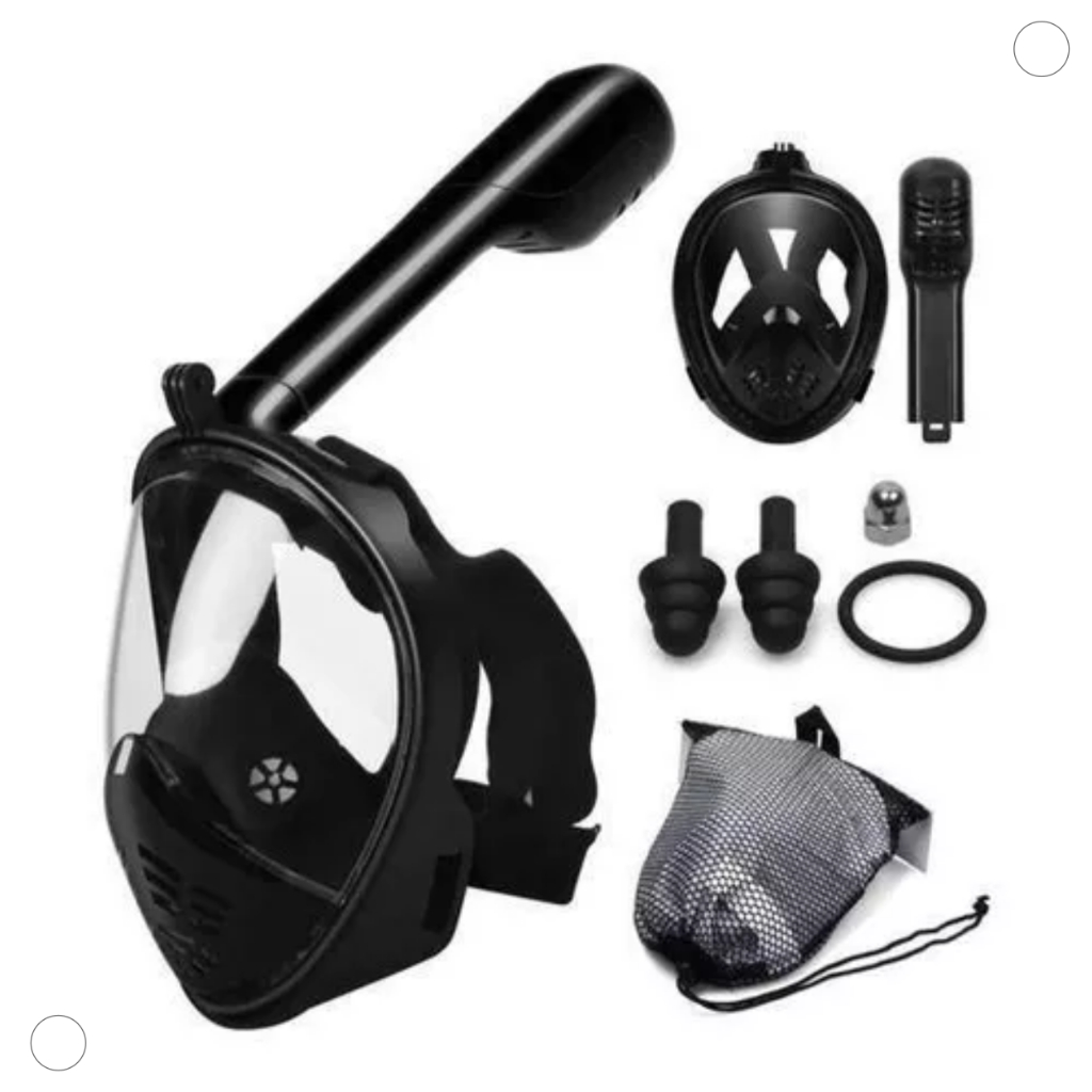Mascara De Mergulho Snorkel Full Face Natação Para Adultos