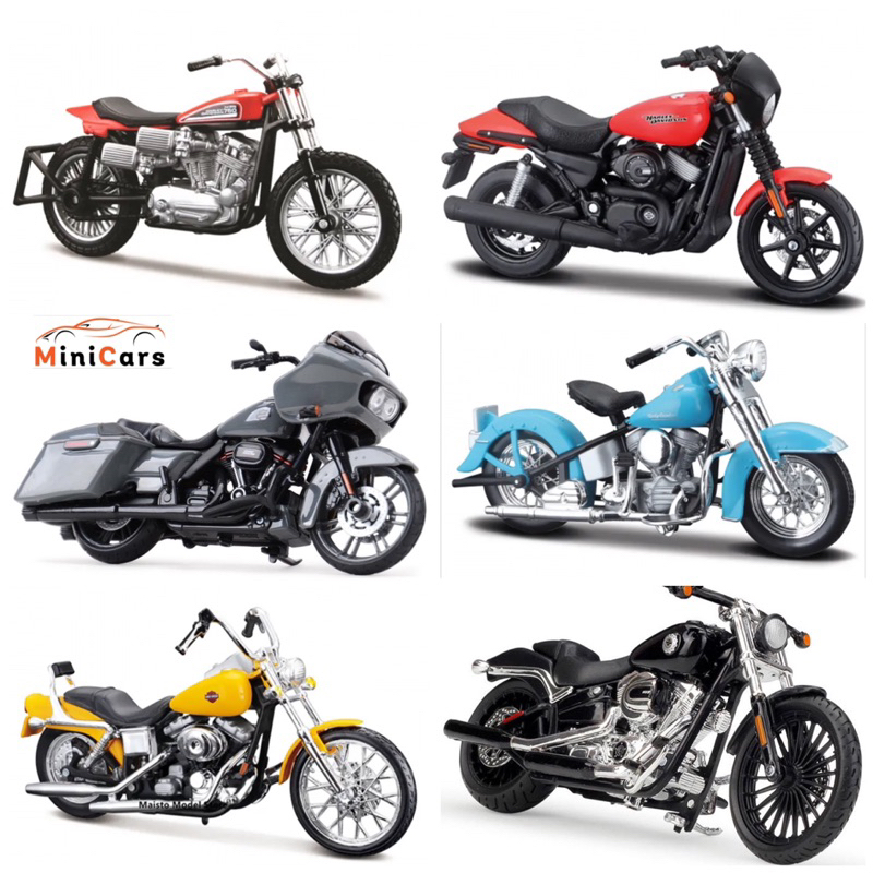 Miniatura Moto Harley Davidson 1/18 Vários Modelos