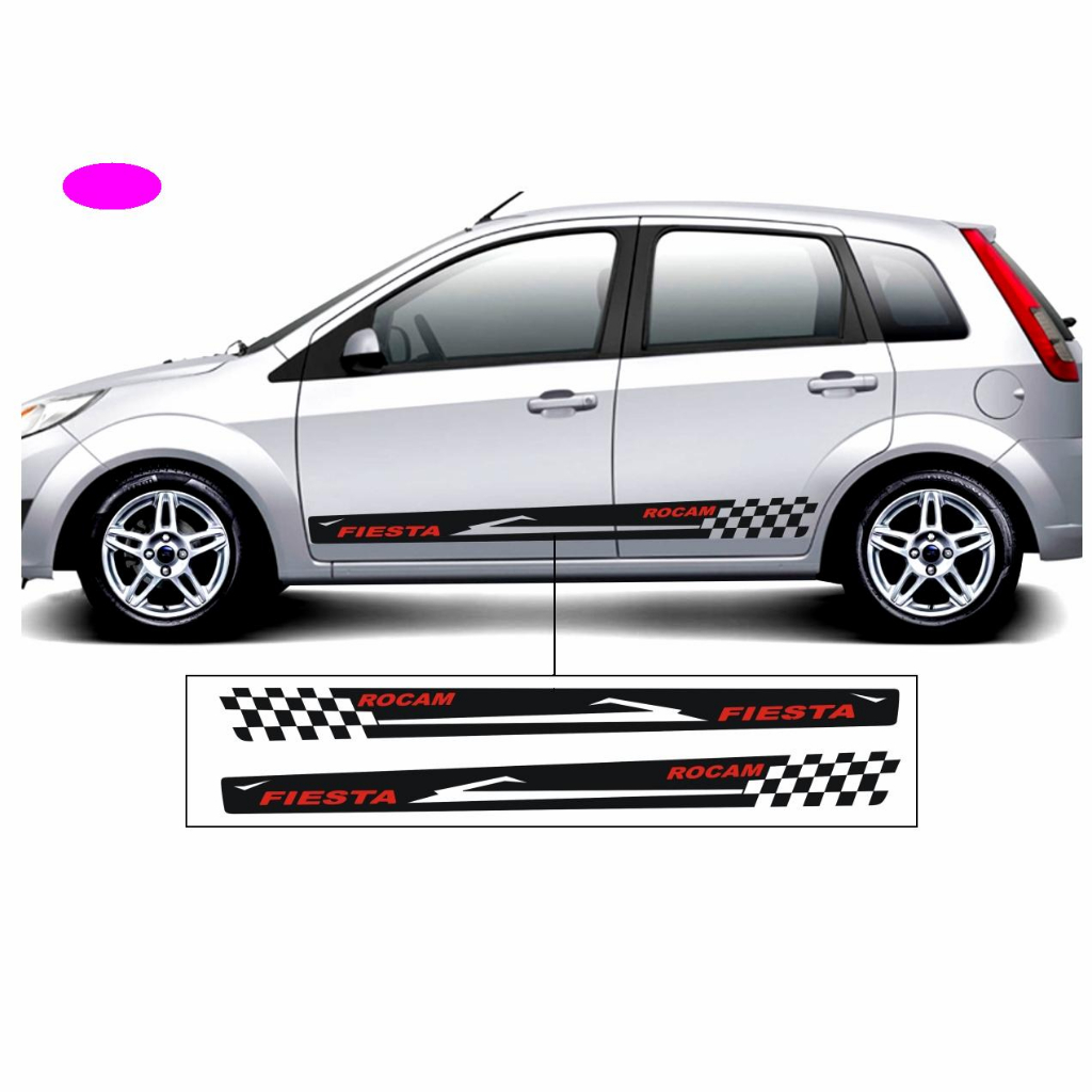Adesivo Faixa Lateral Escrito Fiesta Rocam Para Fiesta Rocam Hatch Ou ...