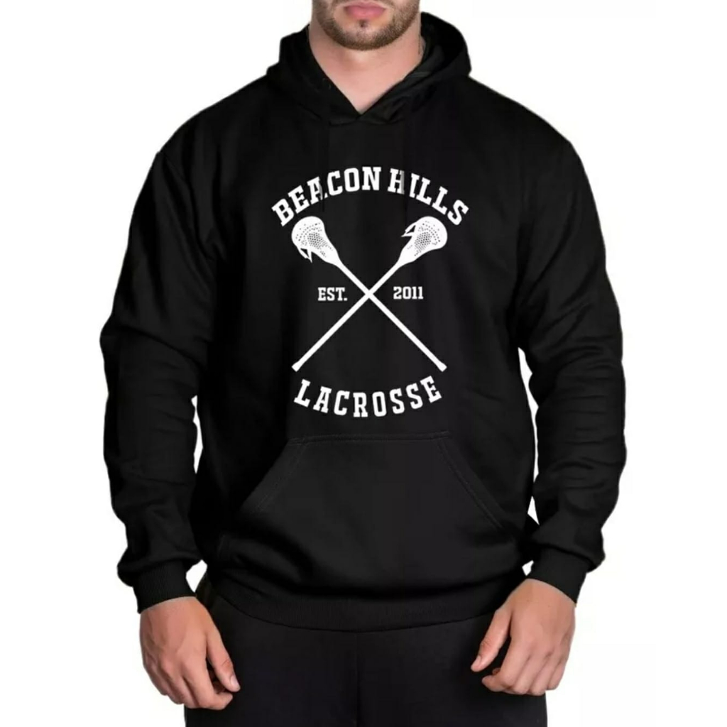 Camiseta de Presente Teen Wolf Beacon Hills Lacrosse Série Netflix Blusa  Casaco