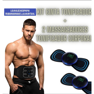 Kit Cinta Tonificador Muscular Ems Recarregável + Tonificador Muscular Massageador Corporal Ems Recarregável ou Itens separados