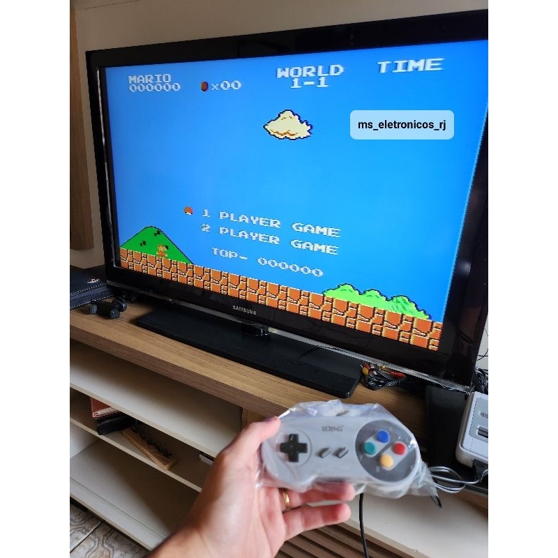 Video-game Nintendo Retrô 8 Bits NES 620 Jogos + 2 Controles