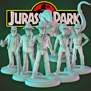 Jurassic Park Pack Kit Coleção Completa Miniaturas para RPG Pintura Board Game