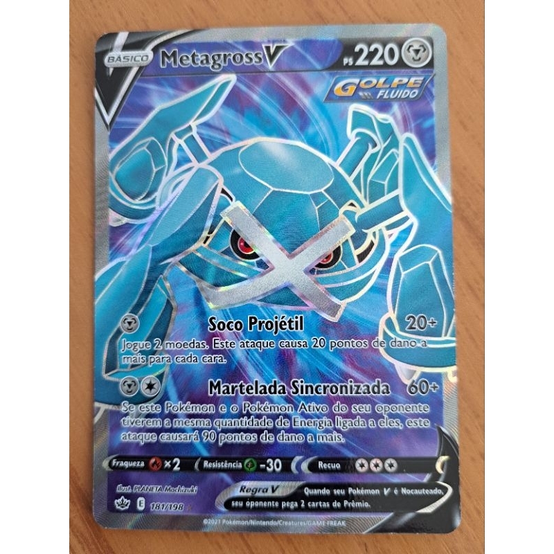 Card Pokémon Metagross V original e nova
