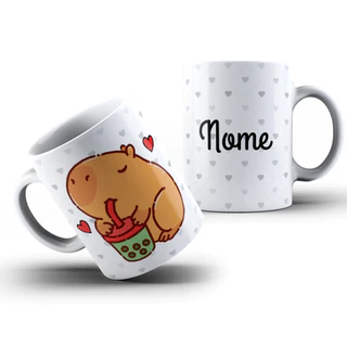 Caneca Capivara Fofinha Cute Bichinho Animal Exótico Bicho do Mato Divertida Engraçada
