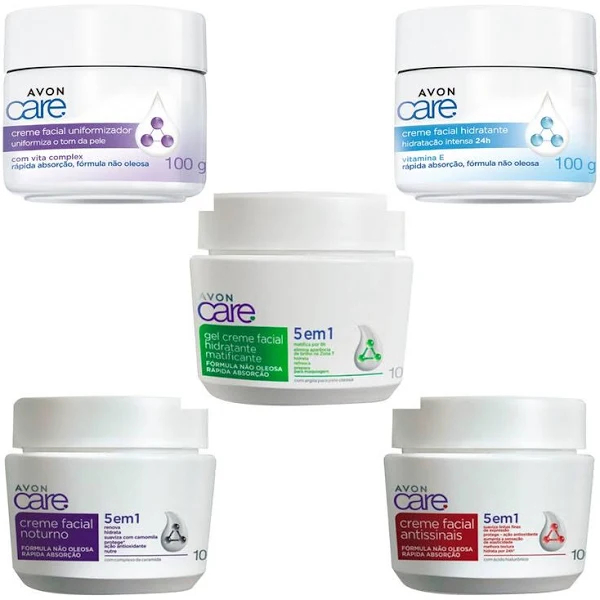 Hidratante Facial 5 em 1 Avon Care Antissinais, Noturno, Hidratante,  matificante ou uniformizador 100g - 1 unidade.