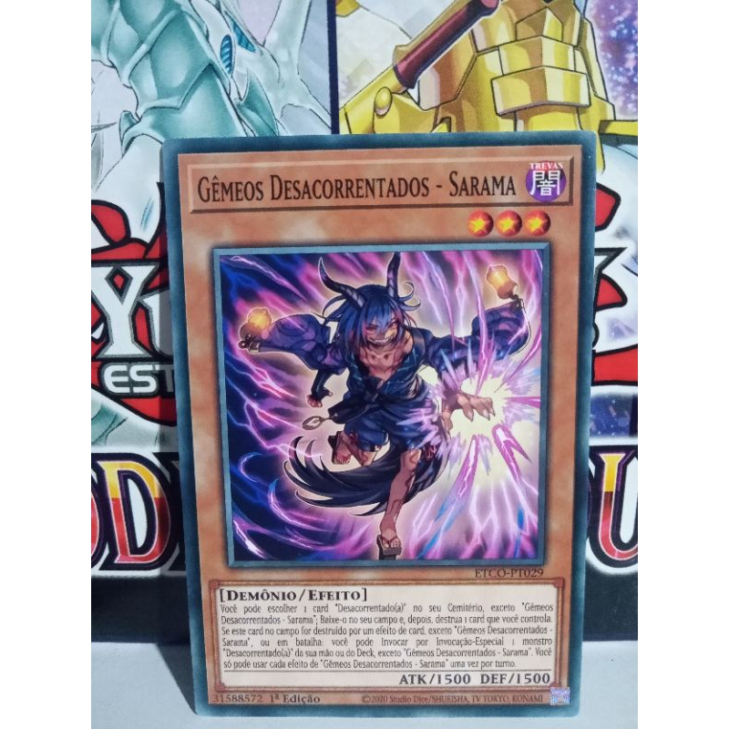 yugioh gêmeos desacorrentados sarama comum | Shopee Brasil