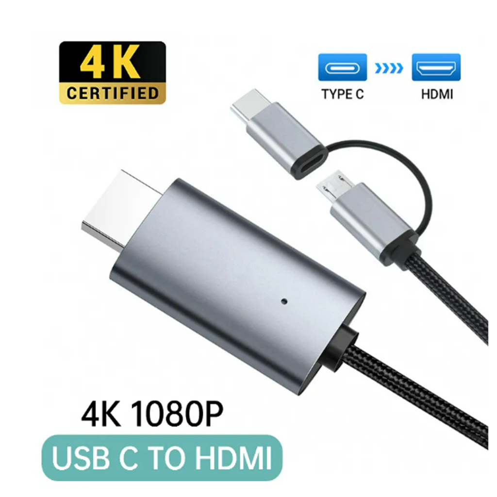 Cabo Adaptador Hdmi Para Celular Sem Mhl Espelha Tela Ld39