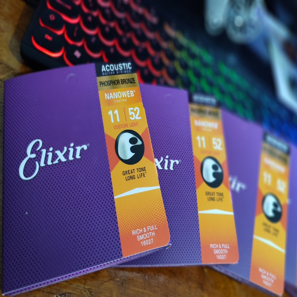 Cordas de Violão Elixir Phosphor Bronze 11|52 - Durabilidade e Qualidade Nanoweb!