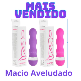 Vibrador Feminino Ponto G Escalonado Aveludado 11,5x2,7cm - Sexshop - Massageador Clitoriano - Sex Shop
