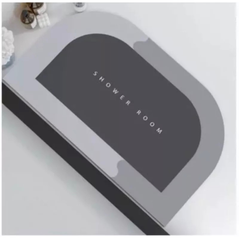 Tapete de Banheiro Super Absorvente Antiderrapante Secagem Rápida Chuveiro Cozinha Varanda 38*58*4 CM