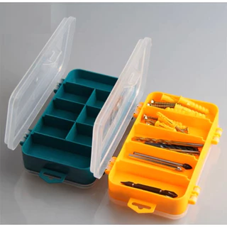 OFERTA Estojo Organizador Maleta Mini Double Case Pesca Ferramentas Anzol Parafuso Costura 17x10x4,5