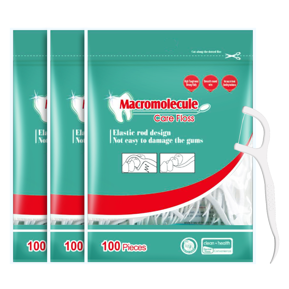 Flosser - Fio Dental Palito Higiene Bucal Descartável 100 Unidades