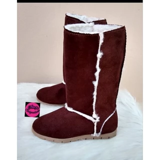 Bota Botinha Femenina lã de pelo Ugg inverno Infantil e adulto