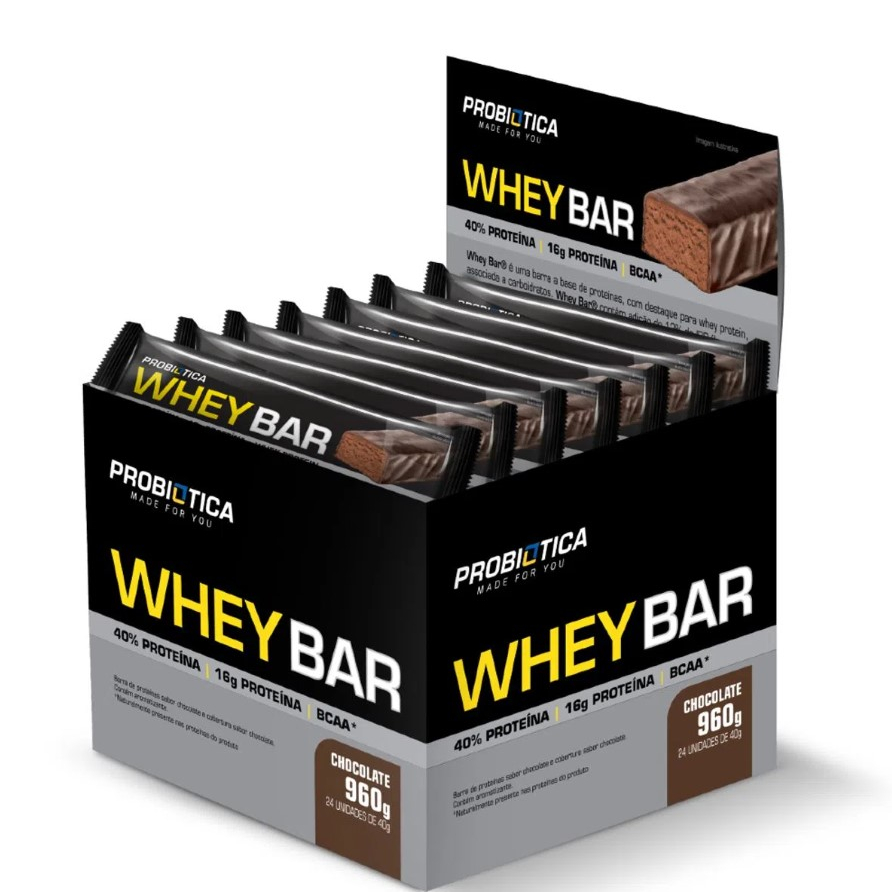 Whey Bar 24 Un – Probiótica – Barra a base de proteínas