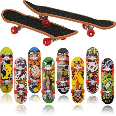 20 Peças Brinquedos De Skate Para Dedos Em Cores Aleatórias