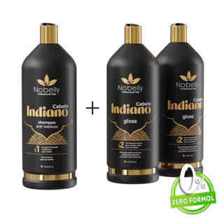 Kit Escova Progressiva Orgânica 1 Shampoo + 2 Ativos 1000 ml Liso Perfeito Sem Formol