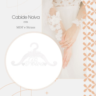 Cabide Noiva Personalizado em mdf e strass