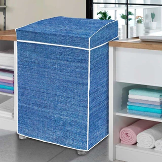 Capa de Maquina de Lavar PVC Impermeavel Com Tampa Removivel Flanelada Forrada Perolizada - G
