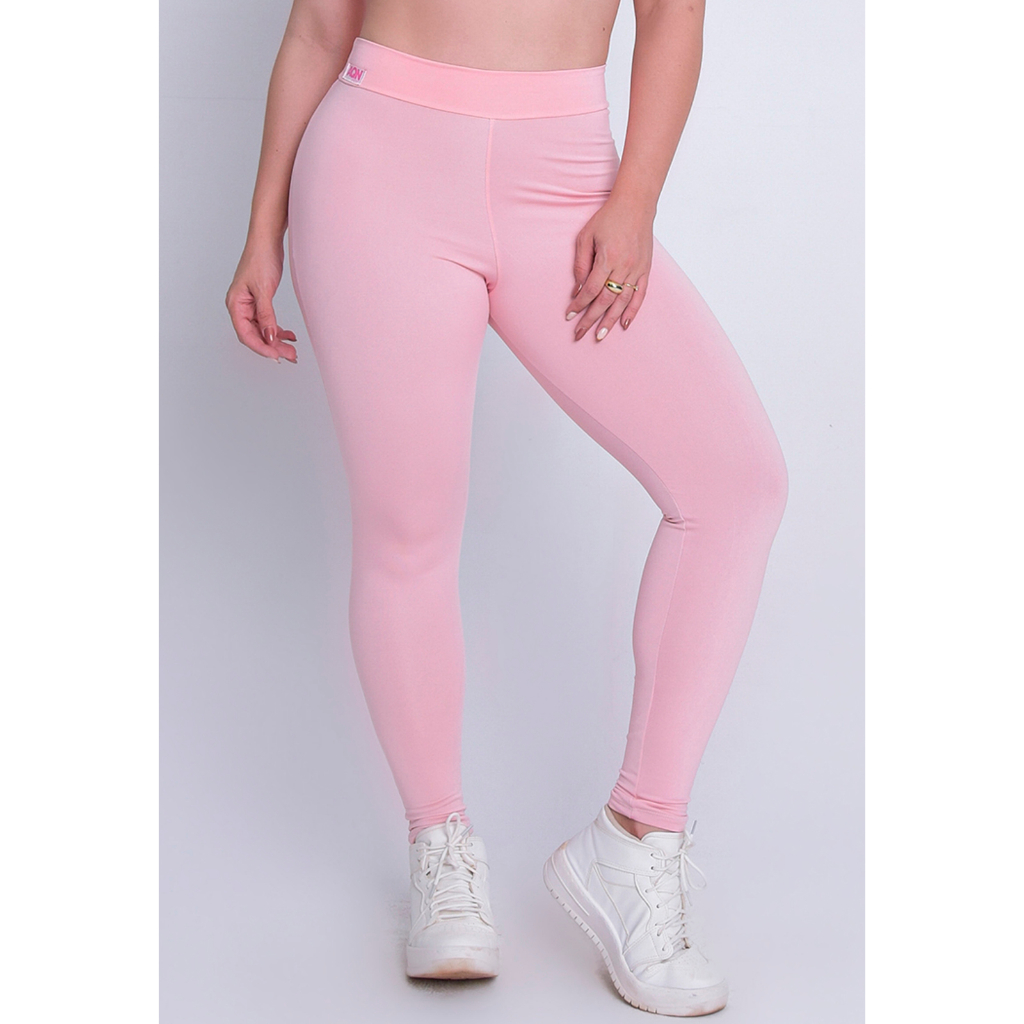 Legging Feminina Massam Fitness Pocket Rosê Rosa