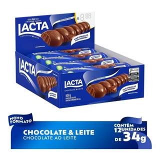 Chocolate Lacta Ao Leite Display Com 12 Unidades De 34g