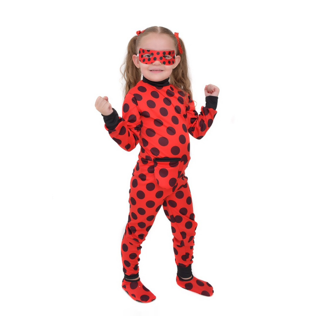 Fantasia Infantil Ladybug Joaninha Com Pantufa e Bolsinha Luxo | Shopee ...