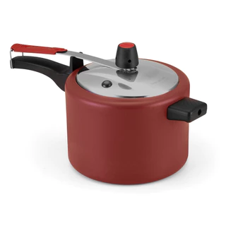Panela De Pressão Classic para Pequenas Porções Cozinha Feijao Carne Com Menor Tempo de Cozimento Fechamento Interno com 1 Valvula de Segurança com Cabos e alças Resistentes - 4,5 Litros