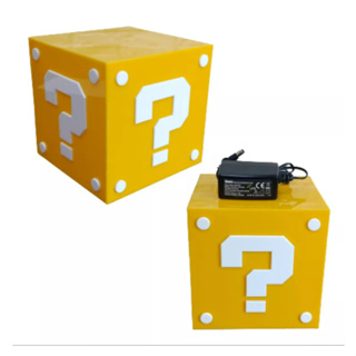 Luminária Super Mario Abajur de Mesa Interrogação em Oferta na Shopee