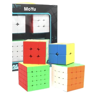 Qiu -Kit C/4 peças Cubo magico marca Moyu de ótima qualidade