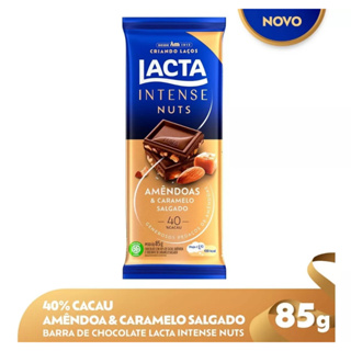 Chocolate Meio Amargo Lacta Intense 40% Amênd Caram Salgad