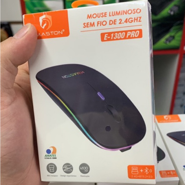 Mouse Macbook Bluetooth 10 Recarregável H'Maston E-1300 por | Shopee Brasil