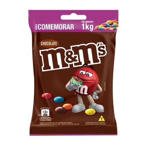 Confeito De Chocolate Ao Leite M&m's Para Comemorar Pacote 1kg