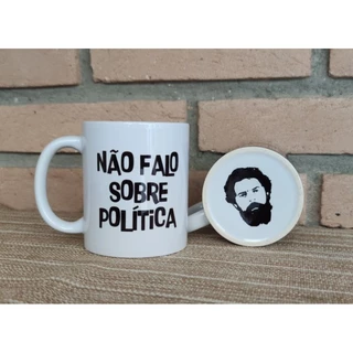 caneca personalizada porcelana não falo sobre política L