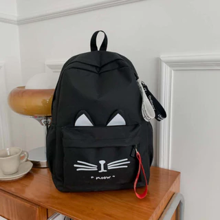Mochila com Estojo Gato Meow Impermeável Escola Passeio